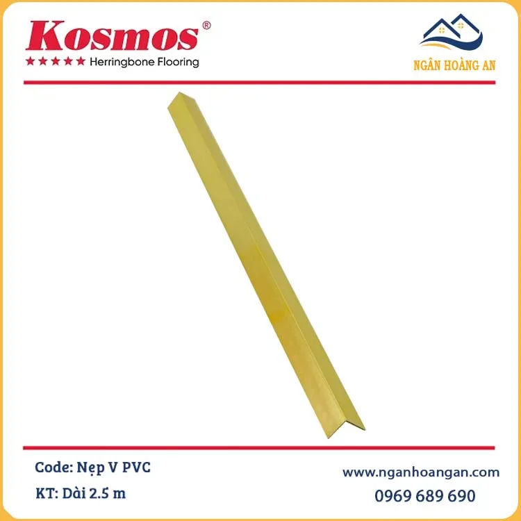 Nẹp Nhôm V15 Ốp Góc Tấm PVC Giả Đá Màu Vàng Dài 2.5m Nẹp Nhôm V15 Ốp Góc Tấm PVC Giả Đá Màu Vàng Dài 2.5m